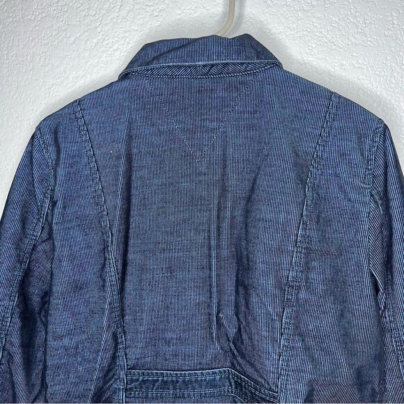 Tommy Hilfiger Jeans Navy Blue Corduroy Women’s Blazer Jacket Sz Large - Picture 6 of 10